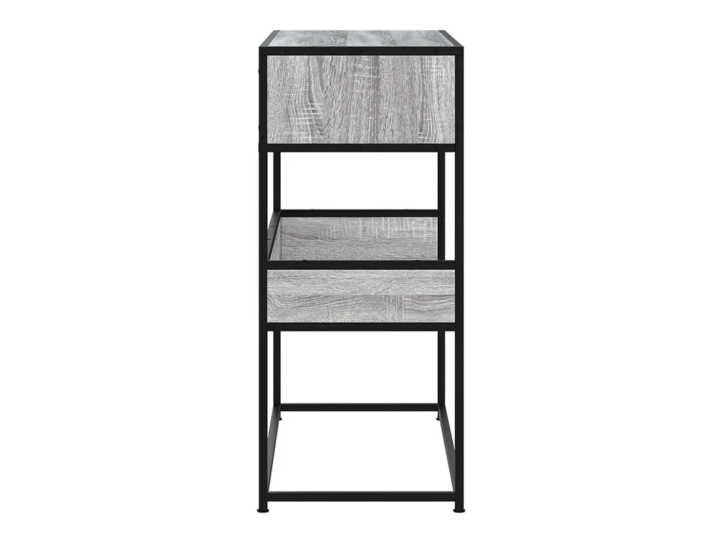 Mesa consola madera de ingeniería gris Sonoma 90x35x80 cm
