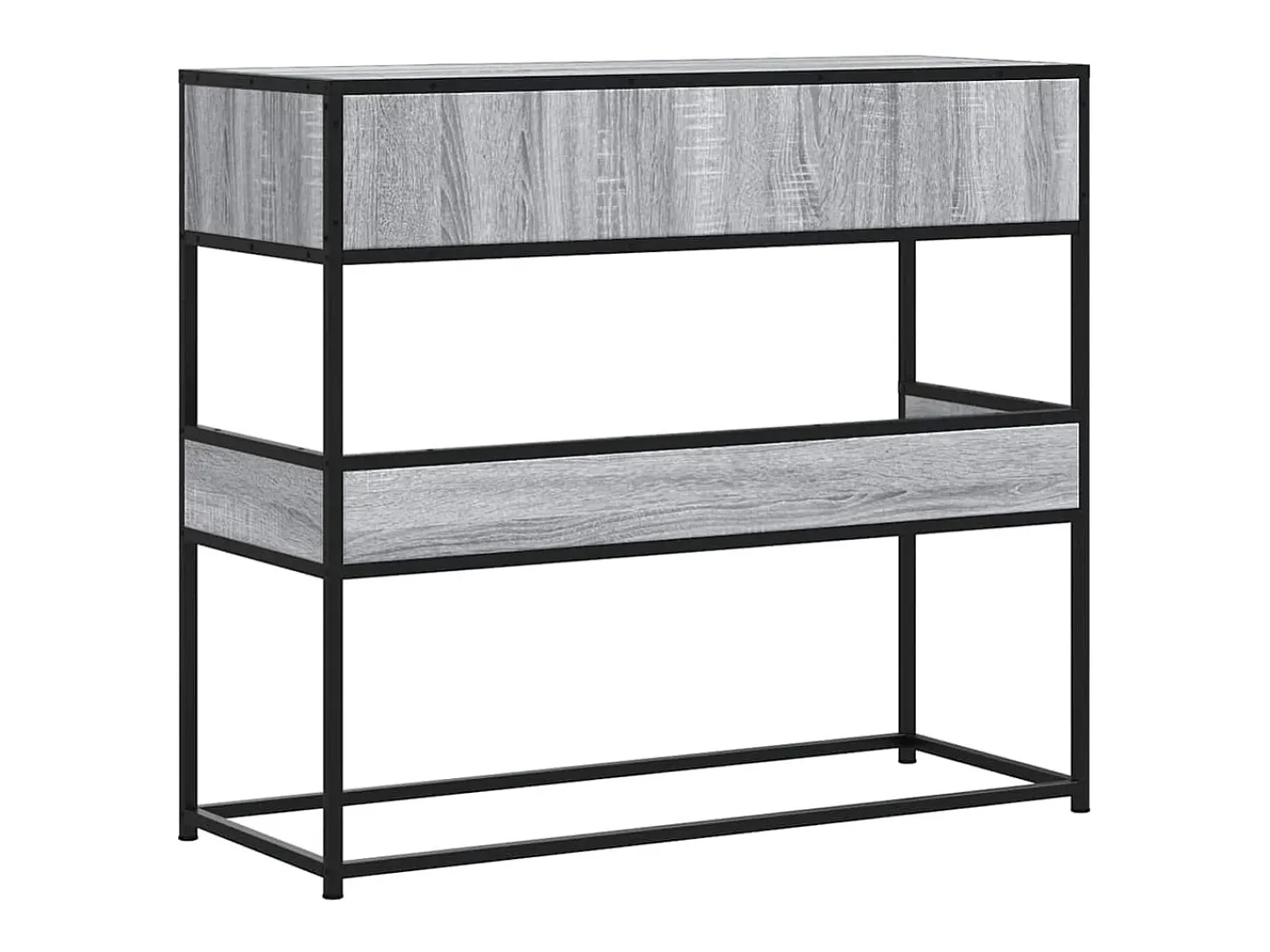 Mesa consola madera de ingeniería gris Sonoma 90x35x80 cm