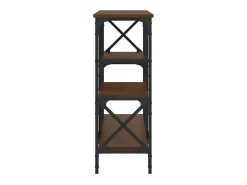 Mesa consola madera de ingeniería marrón roble 150x29x76,5 cm ES539501