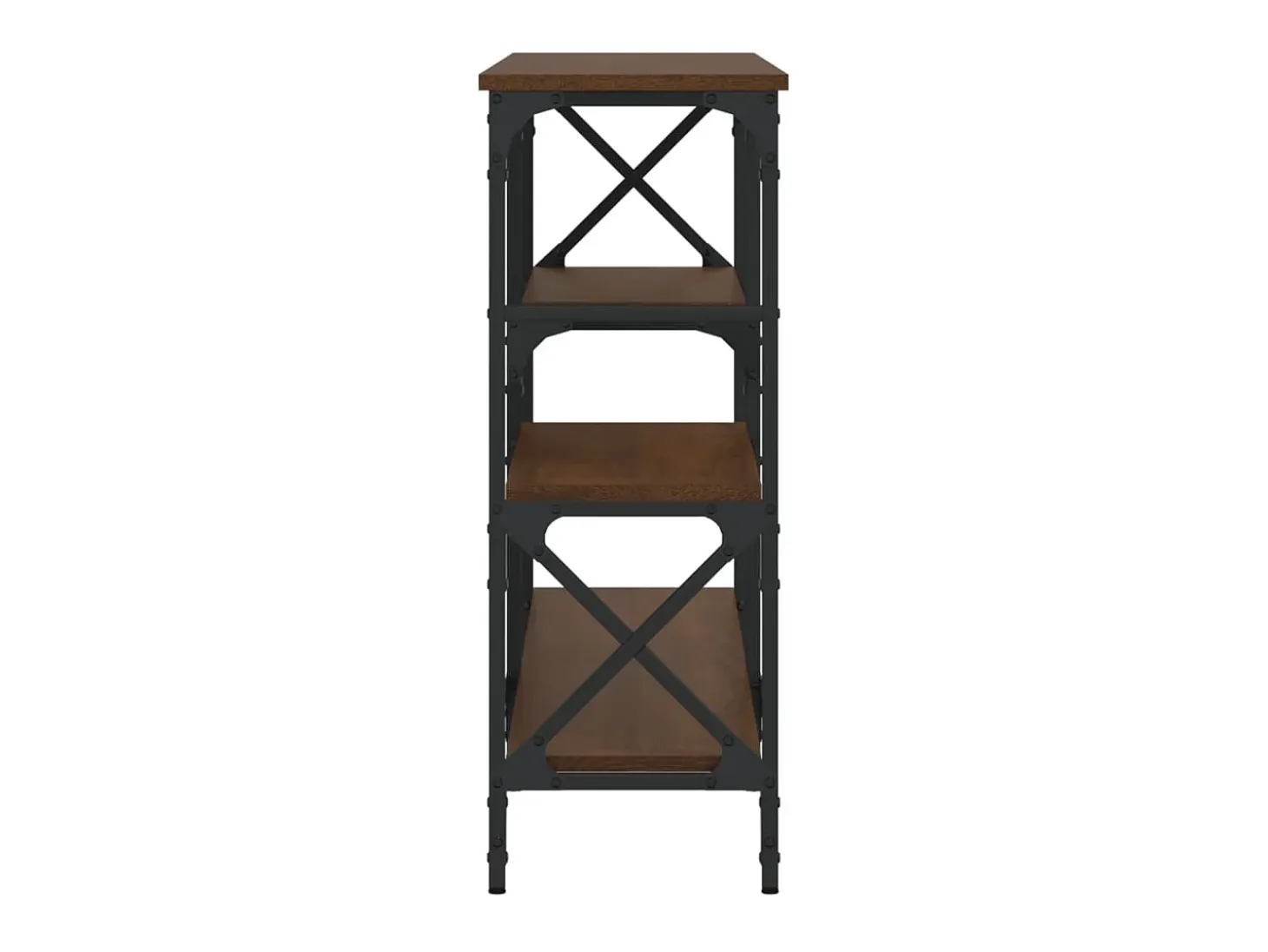 Mesa consola madera de ingeniería marrón roble 150x29x76,5 cm ES539501