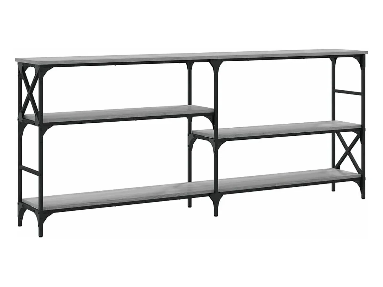 Mesa consola madera de ingeniería gris Sonoma 180x29x76,5 cm