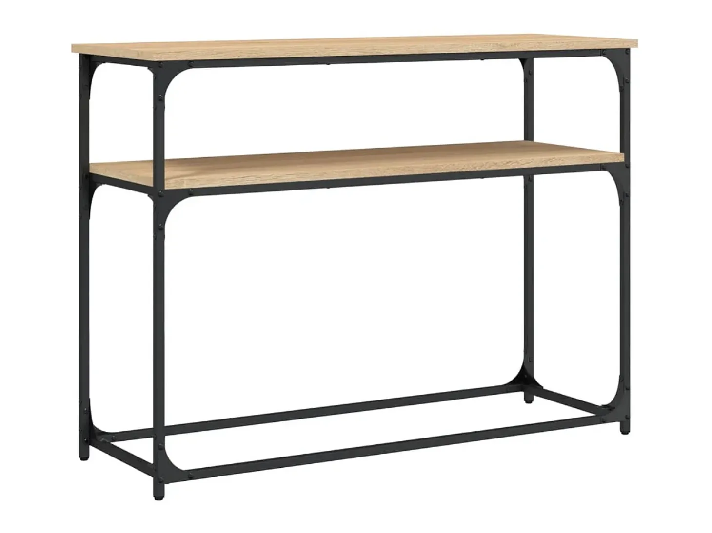 Mesa consola madera de ingeniería roble Sonoma 100x35,5x75 cm ES625800