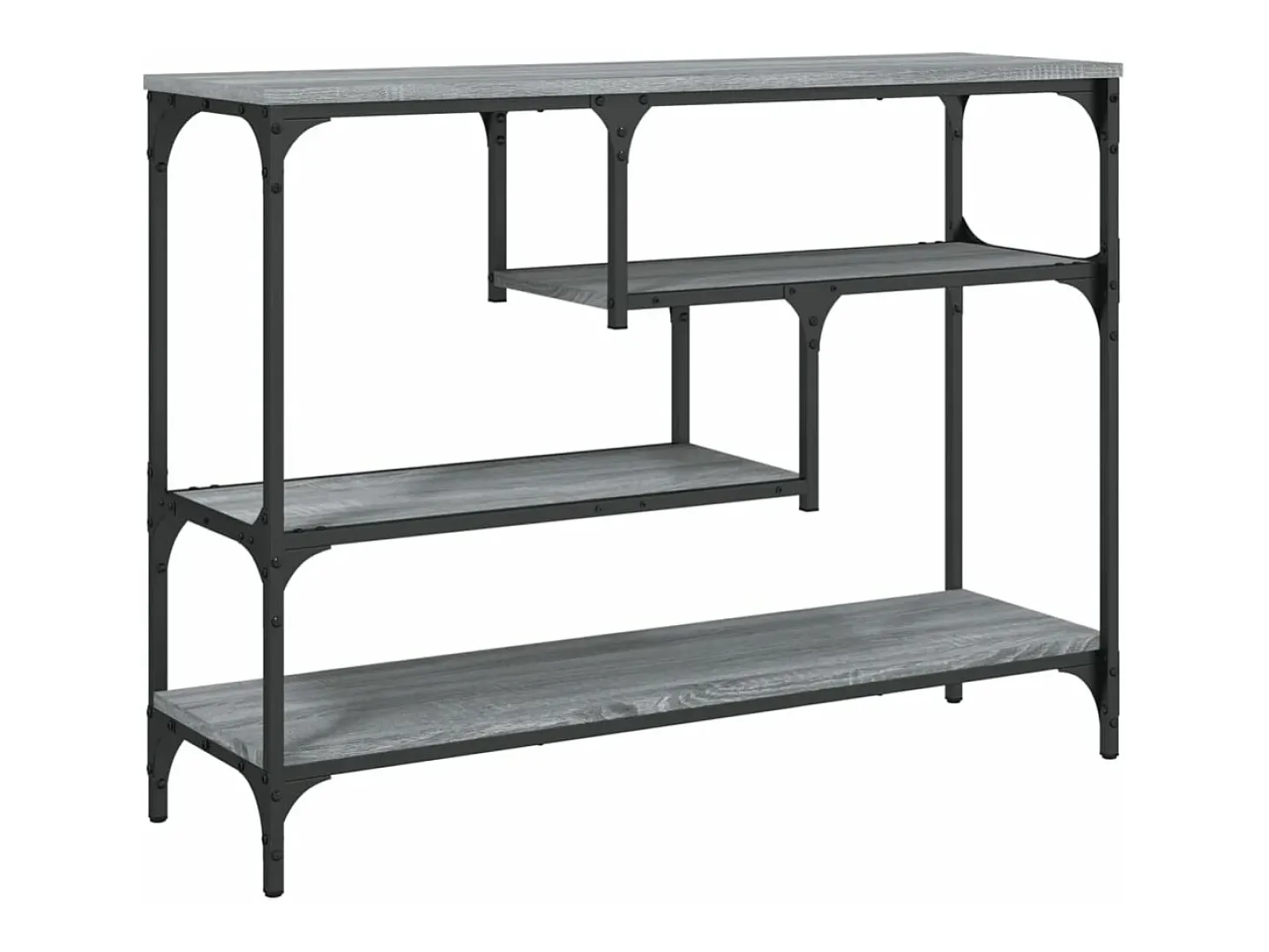 Mesa consola madera de ingeniería gris Sonoma 100x30x75 cm