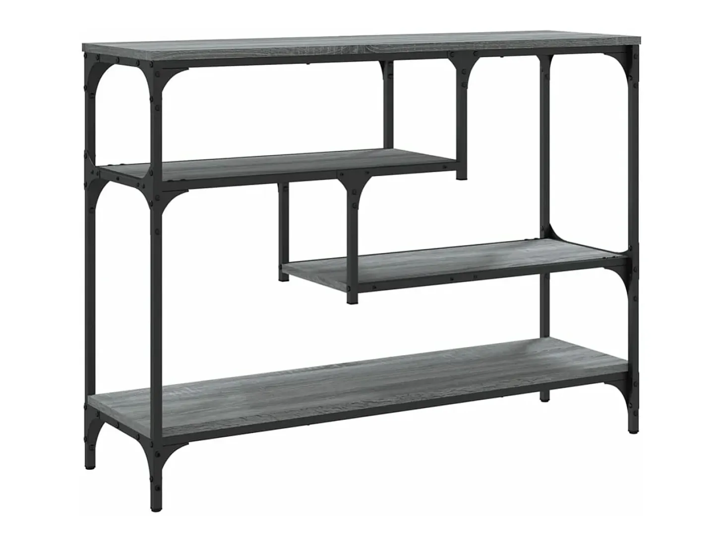 Mesa consola madera de ingeniería gris Sonoma 100x30x75 cm