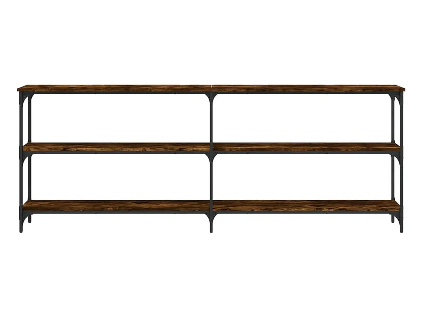 Mesa consola madera de ingeniería roble ahumado 200x29x75 cm ES566172