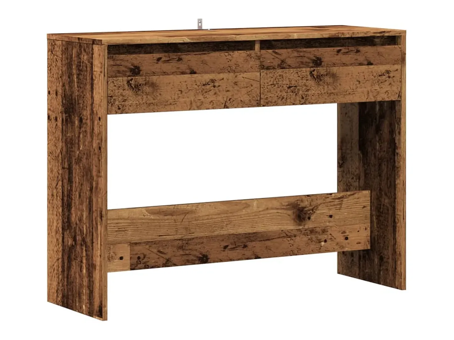 Mesa consola madera ingeniería madera envejecida 100x35x76,5 cm