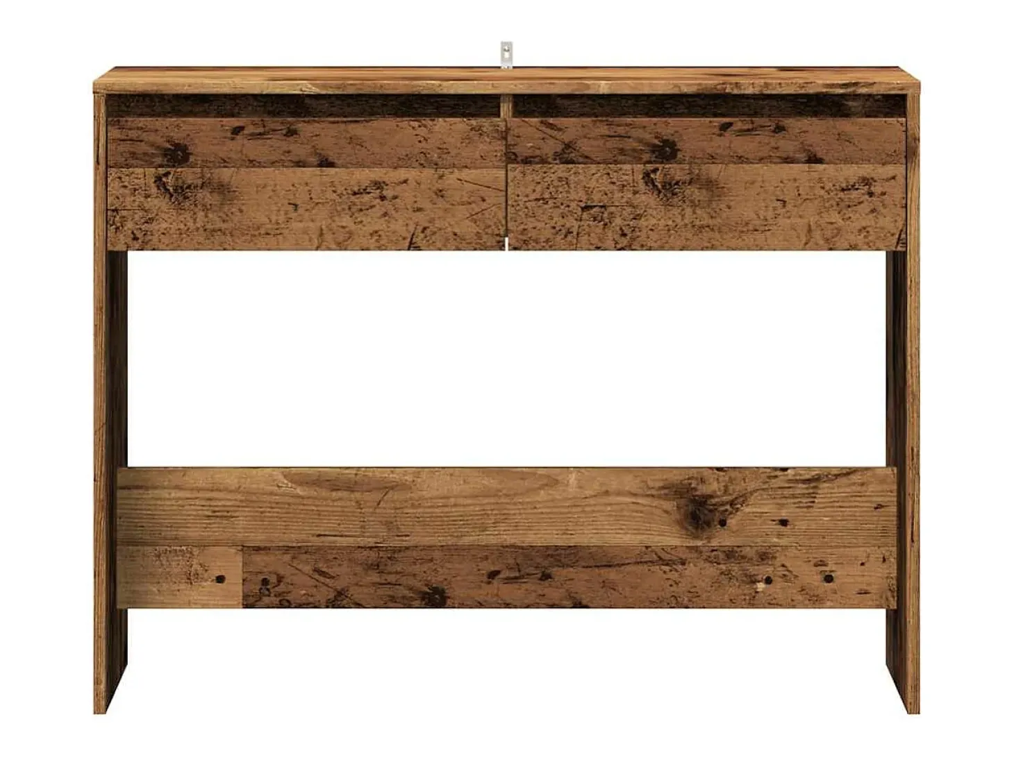 Mesa consola madera ingeniería madera envejecida 100x35x76,5 cm