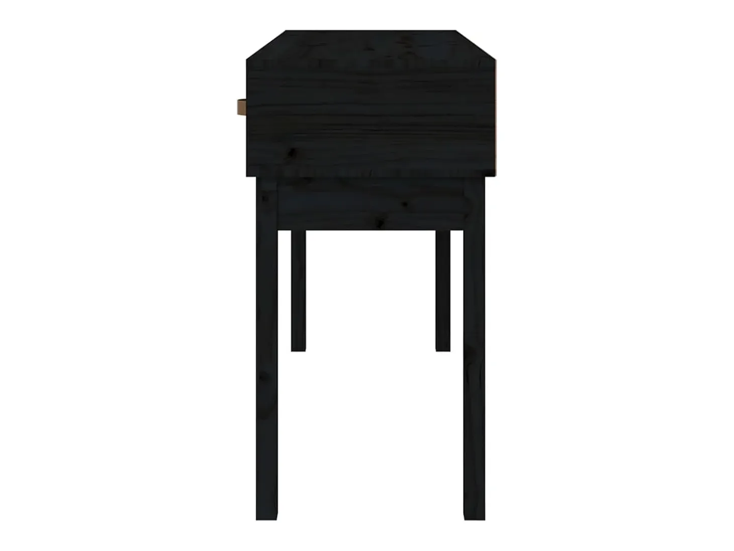 Mesa consola madera maciza de pino negro 114x40x75 cm