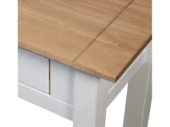 Mesa consola madera maciza pino Panamá blanco 110x40x72cm