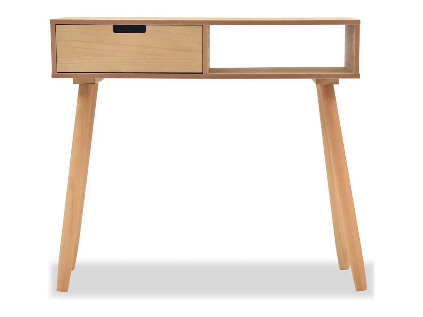 Mesa consola Madera maciza de pino 80 x 30 x 72 cm Marrón