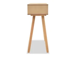 Mesa consola Madera maciza de pino 80 x 30 x 72 cm Marrón