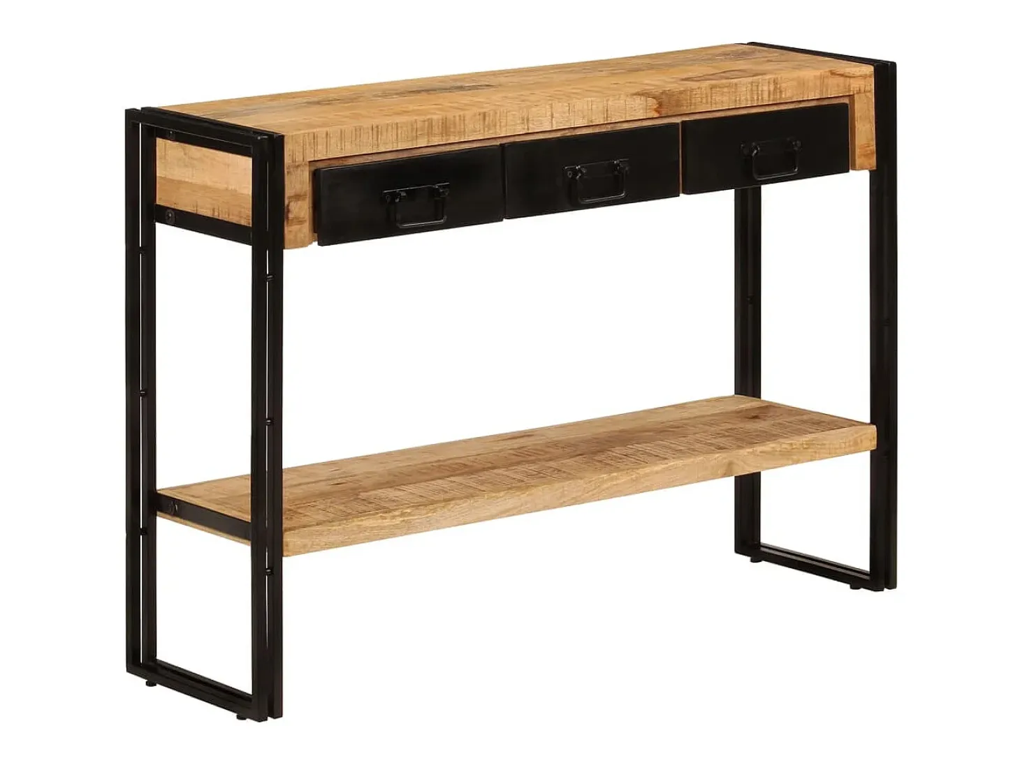 Mesa consola madera maciza de mango 110x30x76 cm