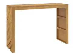 Mesa consola madera maciza de teca 110x35x75 cm