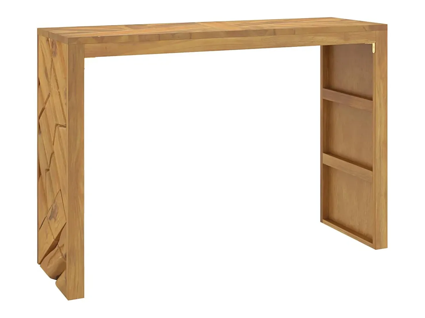 Mesa consola madera maciza de teca 110x35x75 cm