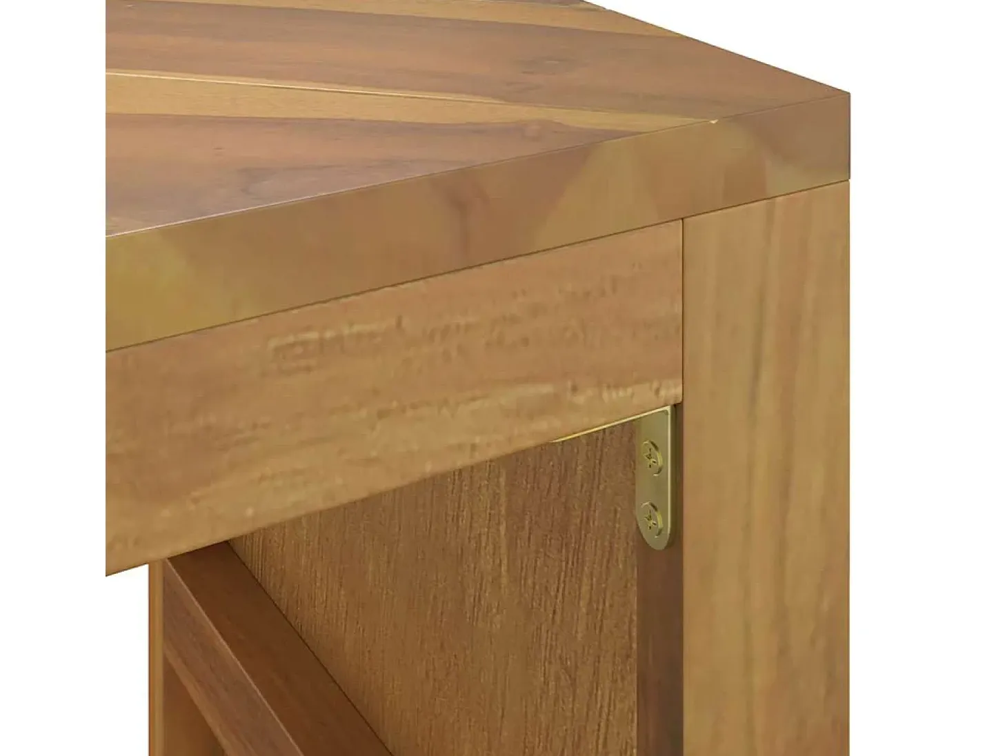 Mesa consola madera maciza de teca 110x35x75 cm