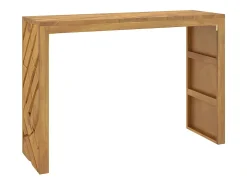 Mesa consola madera maciza de teca 110x35x75 cm