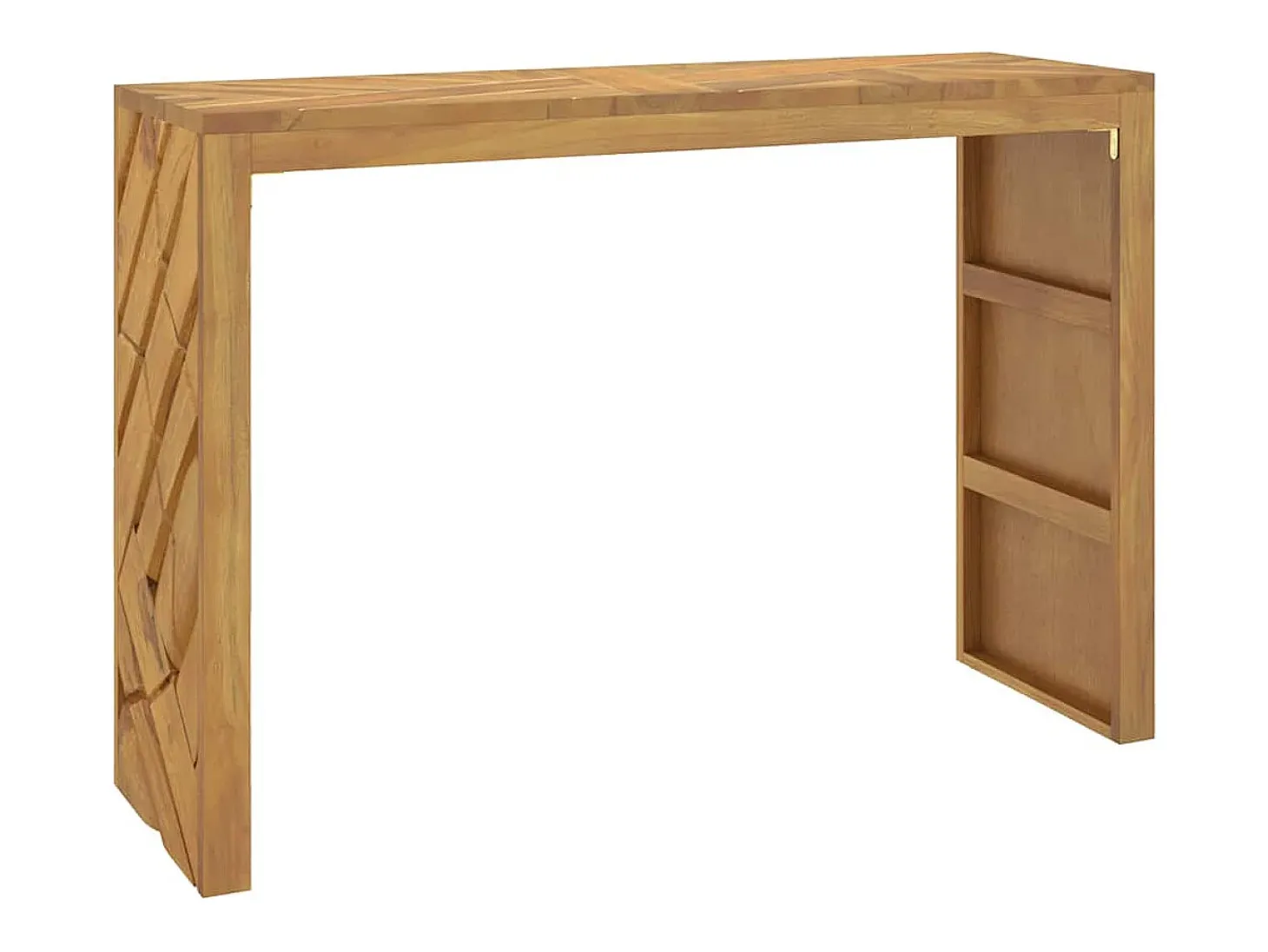 Mesa consola madera maciza de teca 110x35x75 cm