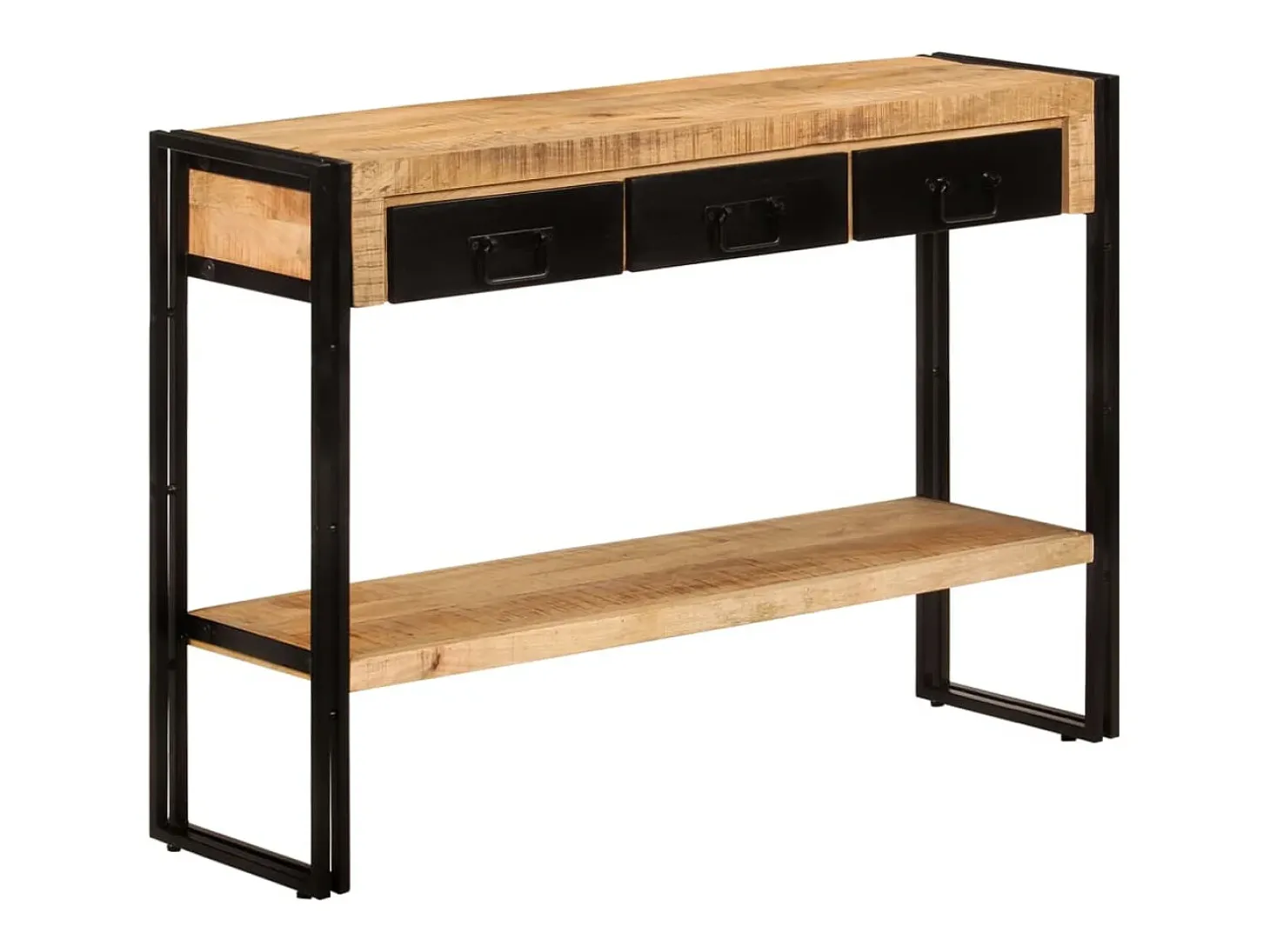 Mesa consola madera maciza de mango 110x30x76 cm