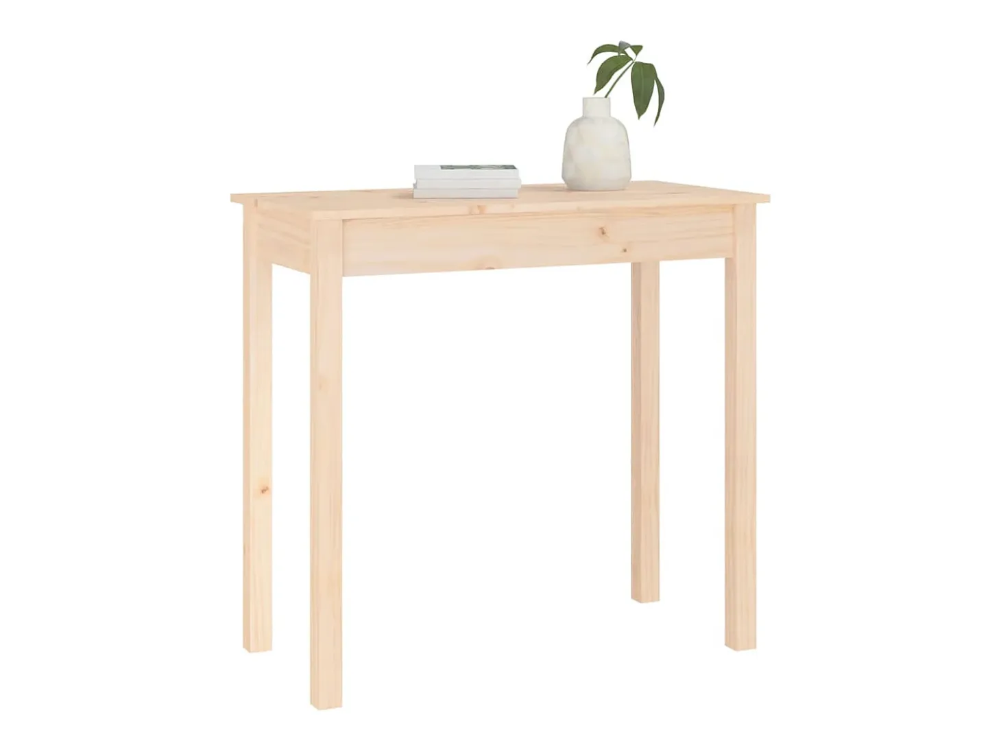 Mesa consola madera maciza de pino 80x40x75 cm