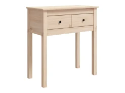 Mesa consola madera maciza de pino 70x35x75 cm ES553043