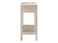 Mesa consola madera maciza de mango blanco 110x35x75 cm ES462660