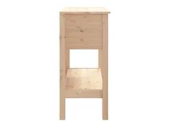 Mesa consola madera maciza de pino 75x35x75 cm