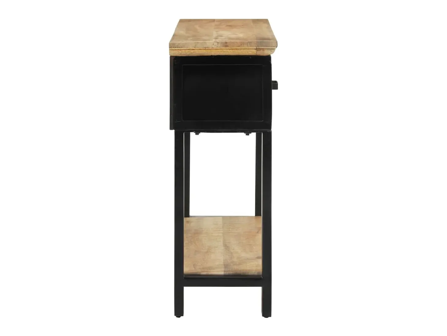Mesa consola madera maciza de mango rugosa 110x30x75 cm