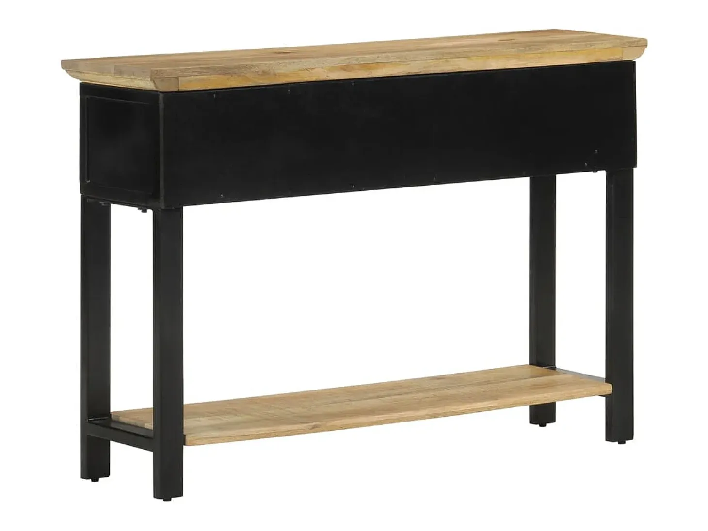 Mesa consola madera maciza de mango rugosa 110x30x75 cm