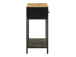 Mesa consola madera maciza de mango y hierro 100x35x76 cm