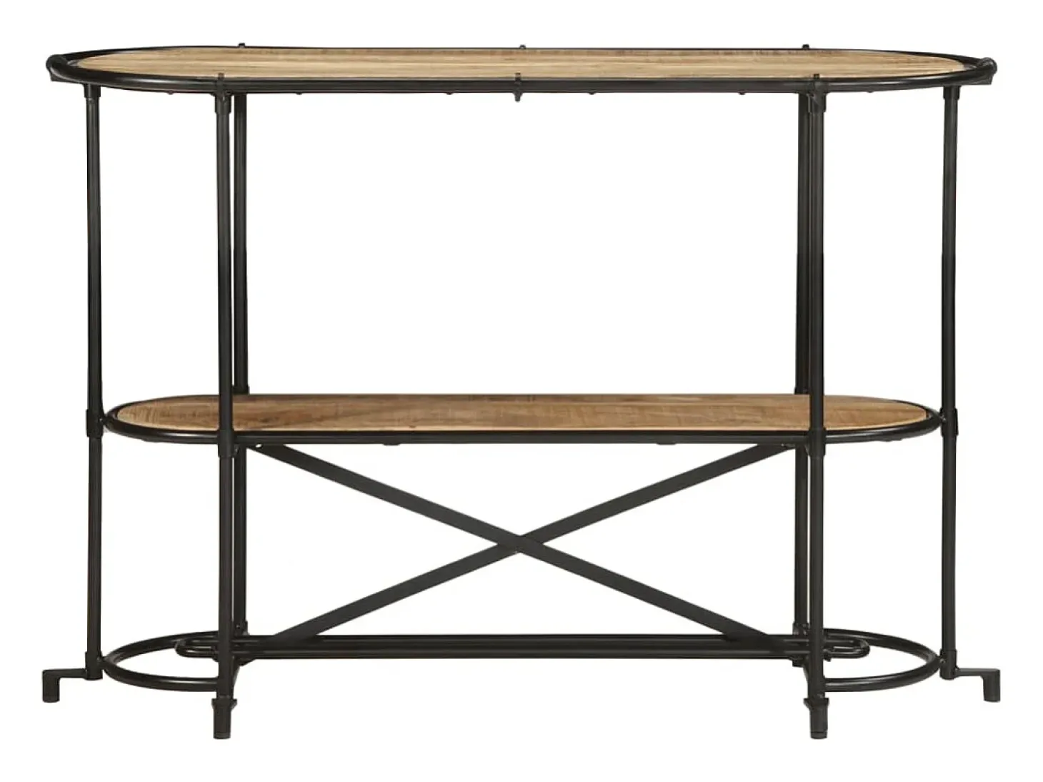 Mesa consola madera maciza de mango rugosa 110x42x76 cm