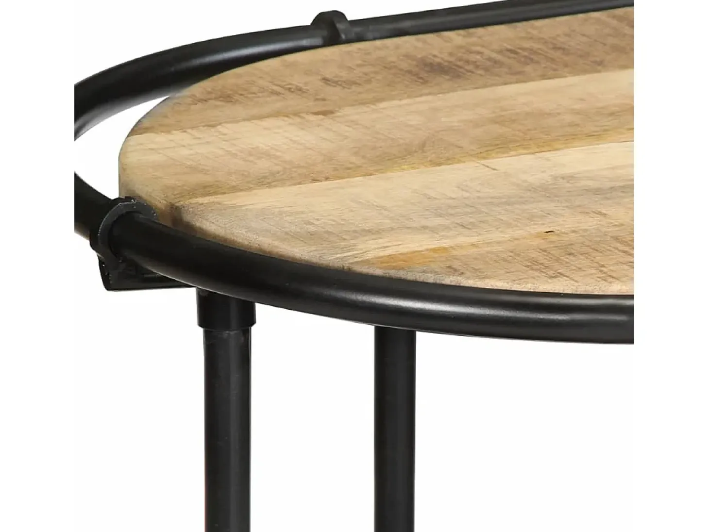 Mesa consola madera maciza de mango rugosa 110x42x76 cm