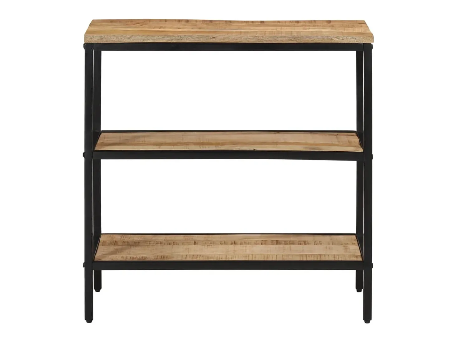 Mesa consola madera maciza de mango rugosa 70x35x70 cm