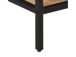 Mesa consola madera maciza de mango rugosa 70x35x70 cm