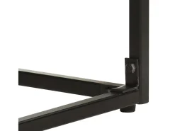 Mesa consola madera maciza de acacia y mango negro 110x35x76 cm