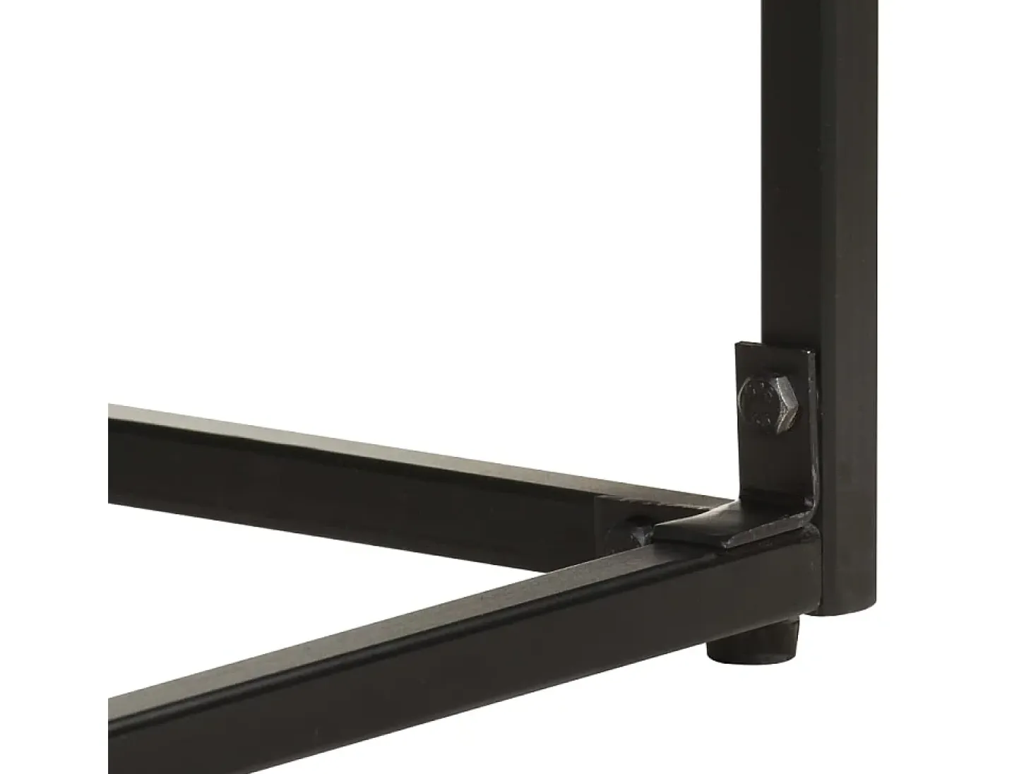 Mesa consola madera maciza de acacia y mango negro 110x35x76 cm