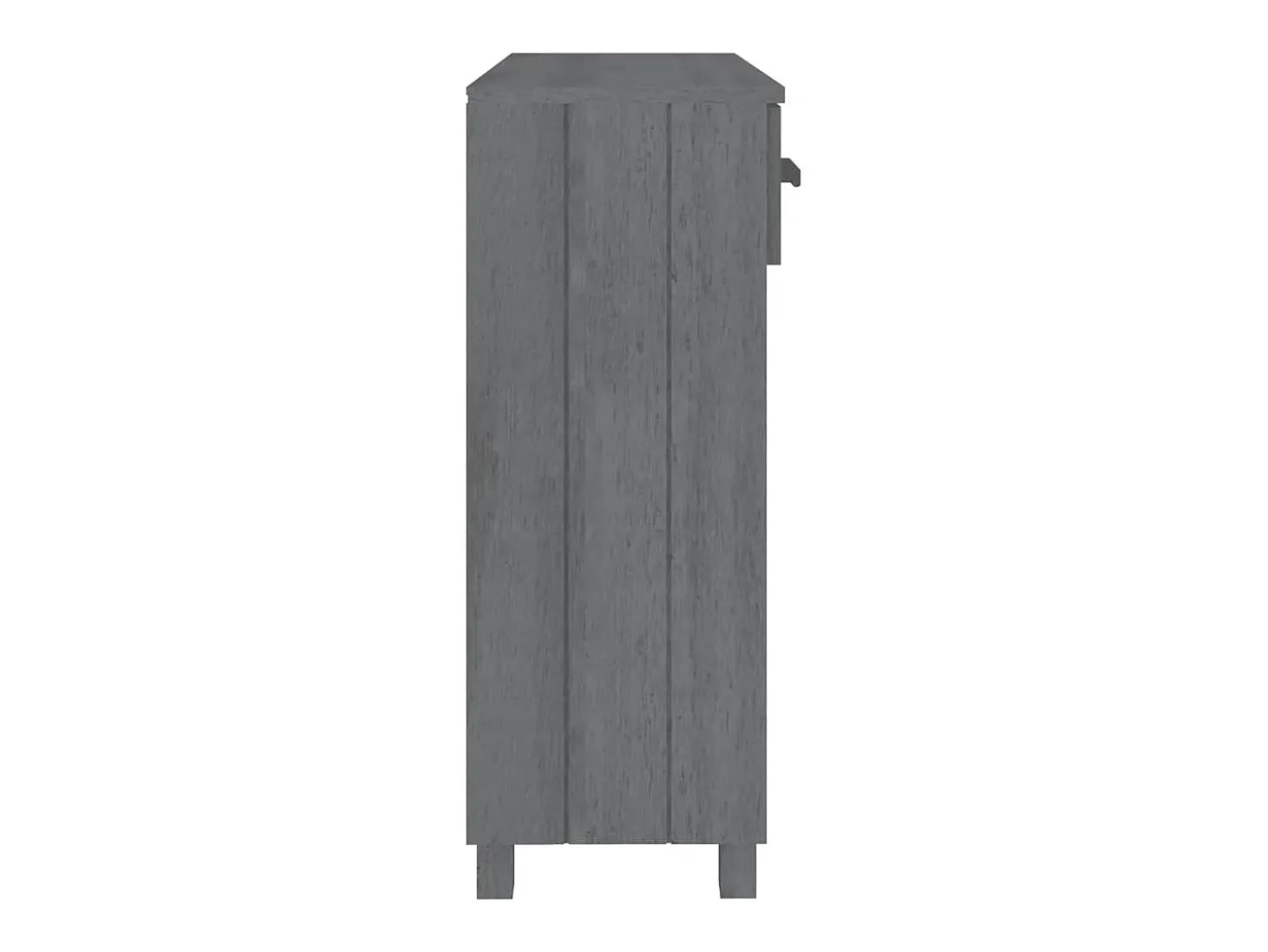 Mesa consola madera maciza de pino gris oscuro 90x35x90 cm