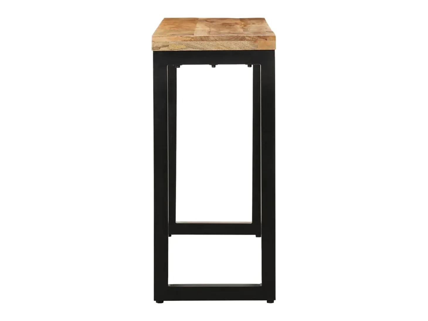 Mesa consola madera maciza de mango rugosa 110x35x76 cm