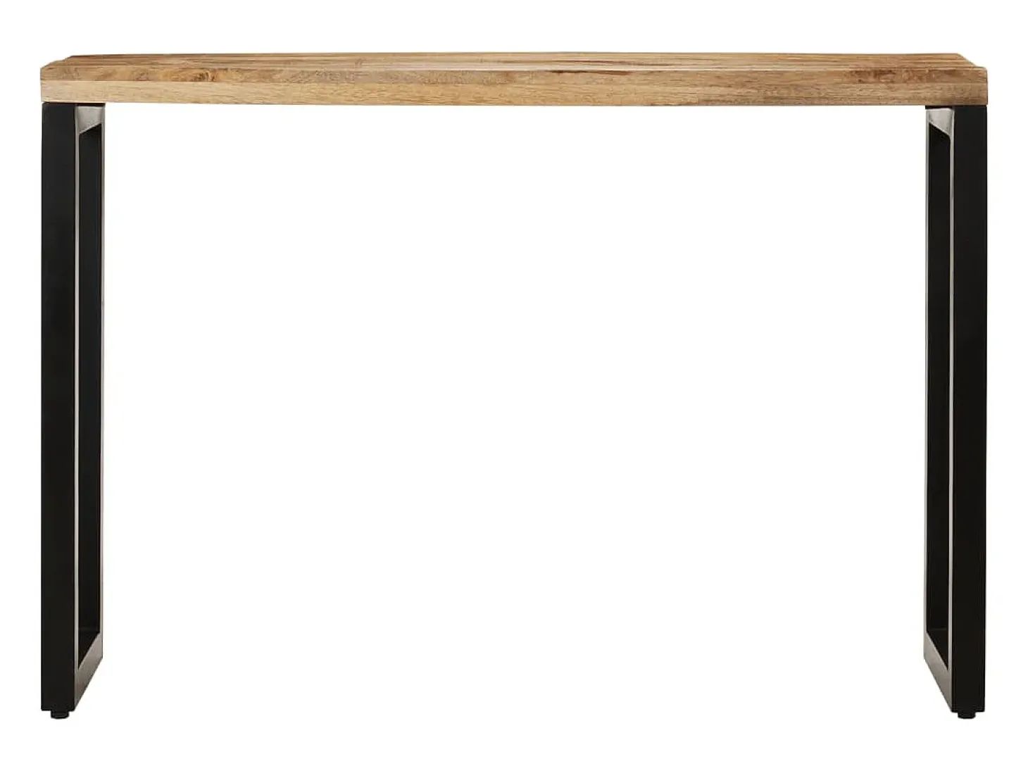 Mesa consola madera maciza de mango rugosa 110x35x76 cm