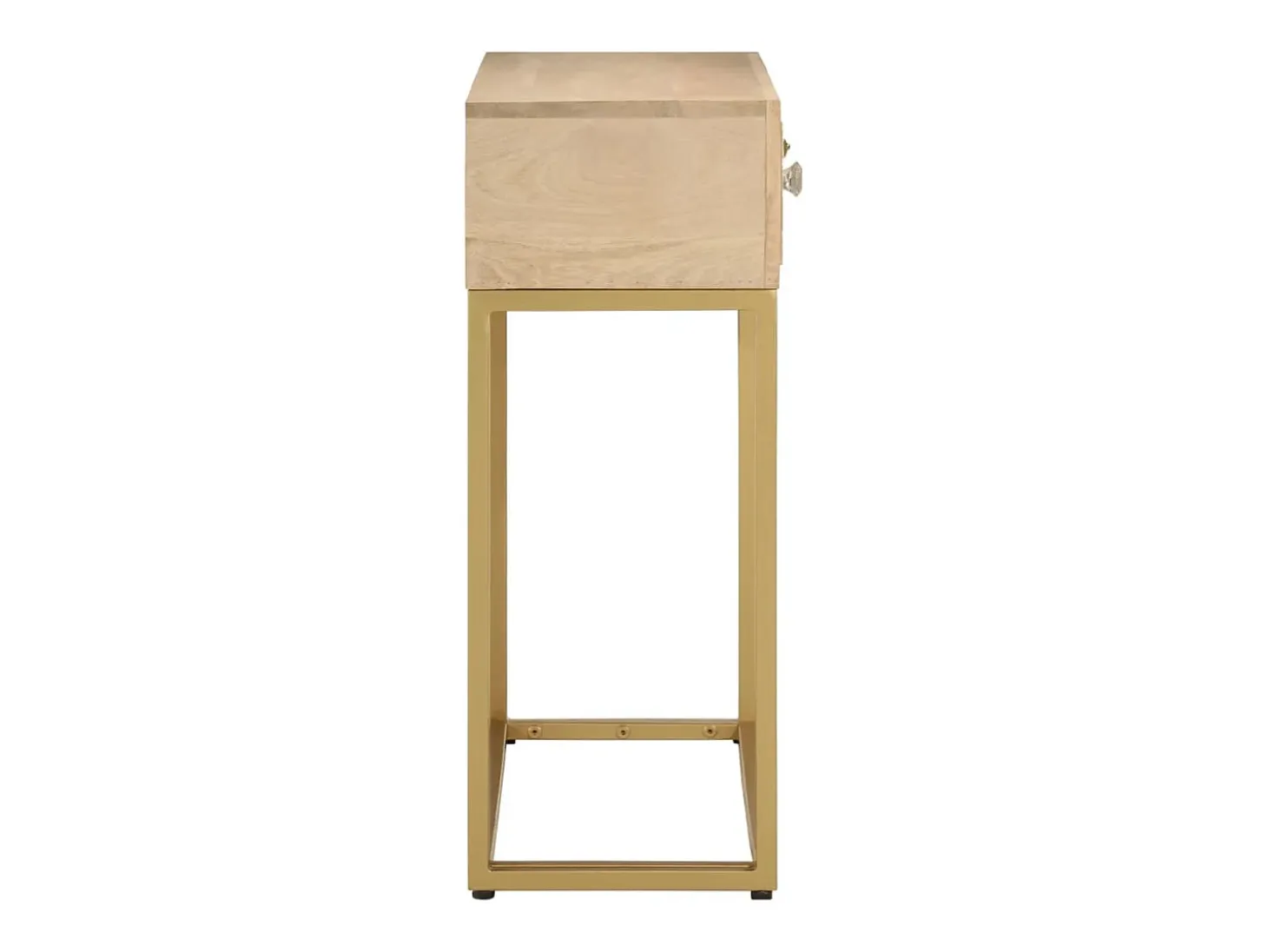 Mesa consola madera maciza de mango y hierro 90x30x76 cm ES701885