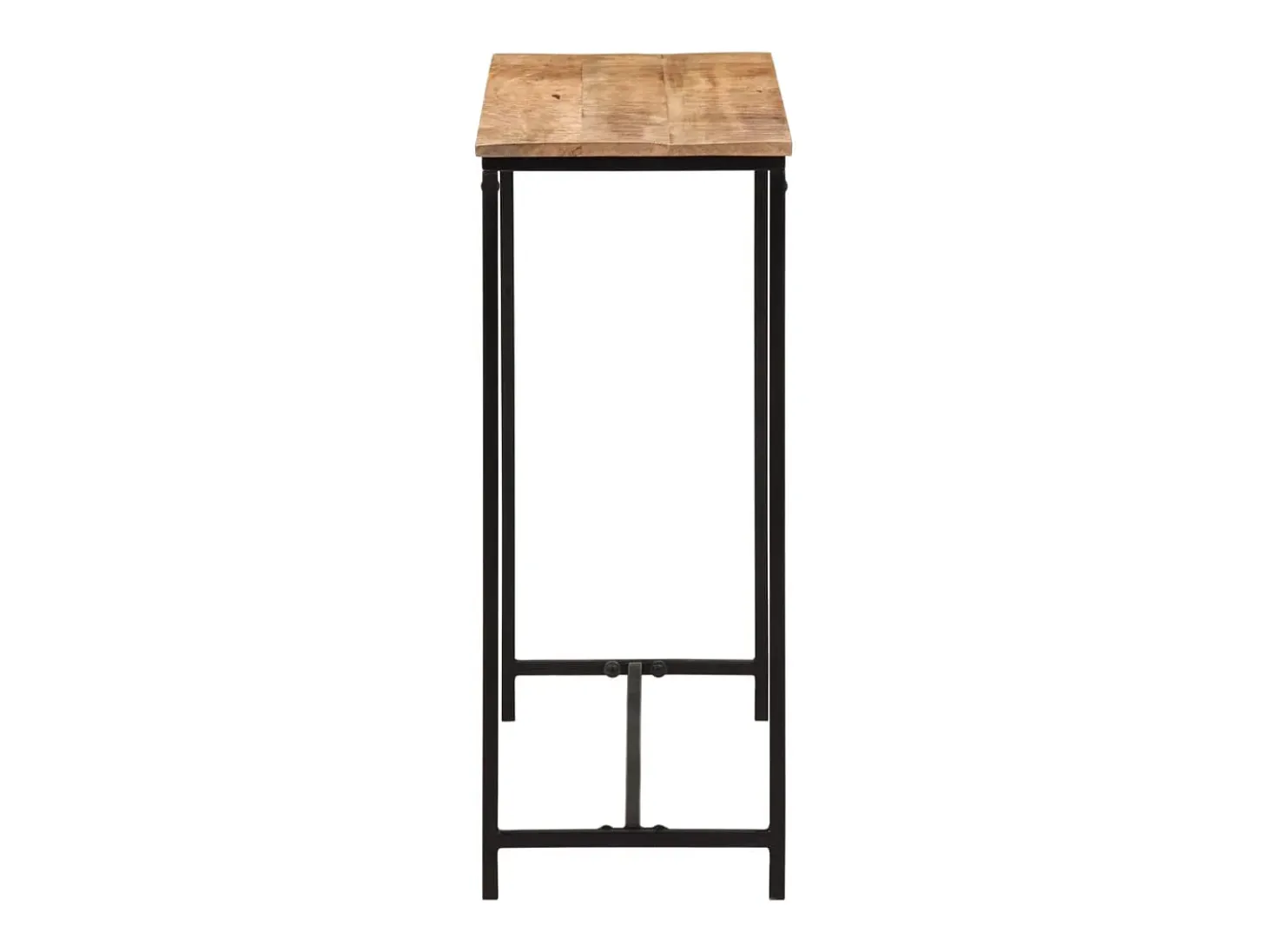 Mesa consola madera maciza de mango y hierro 80x30x74 cm
