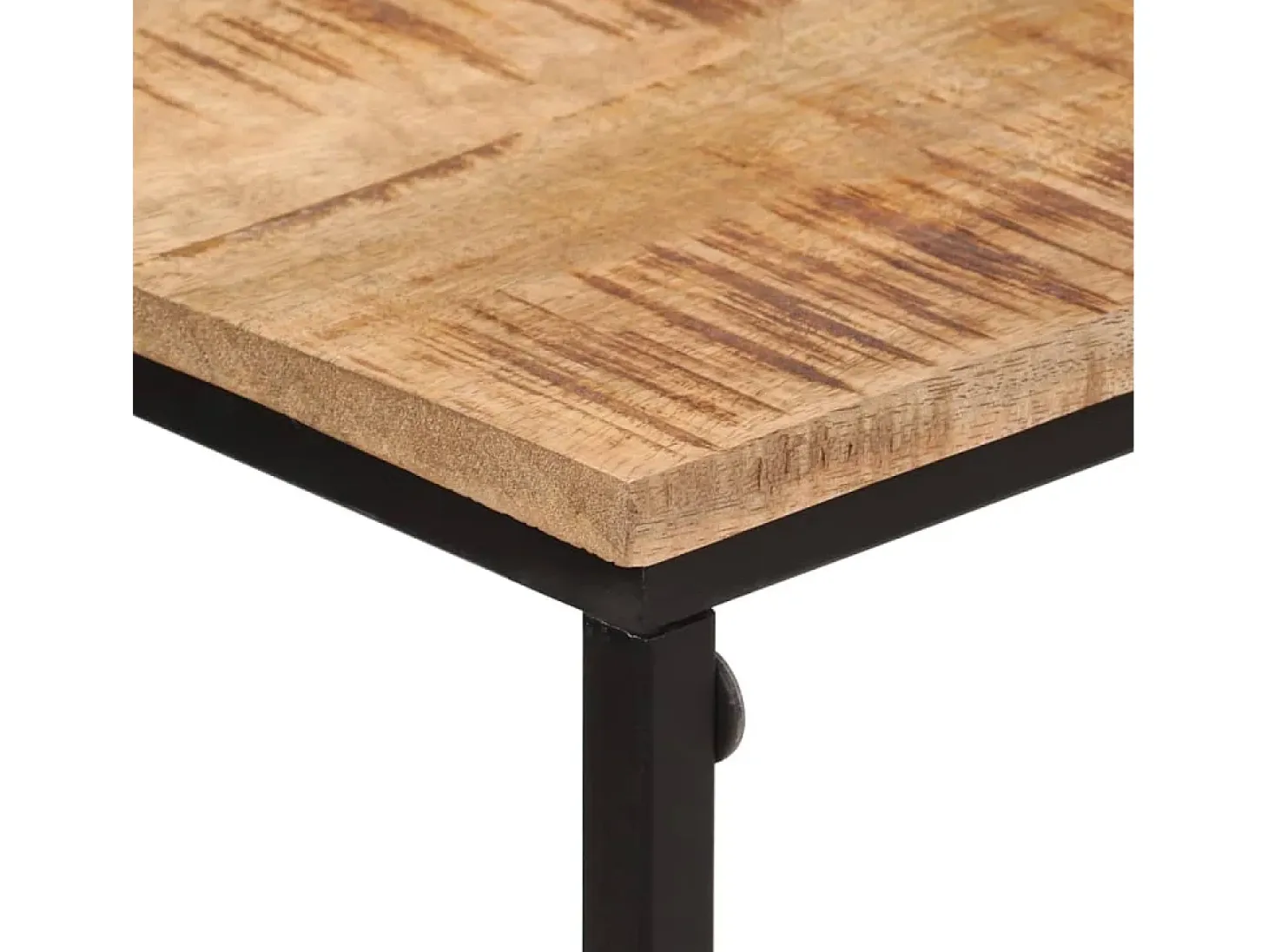 Mesa consola madera maciza de mango y hierro 80x30x74 cm