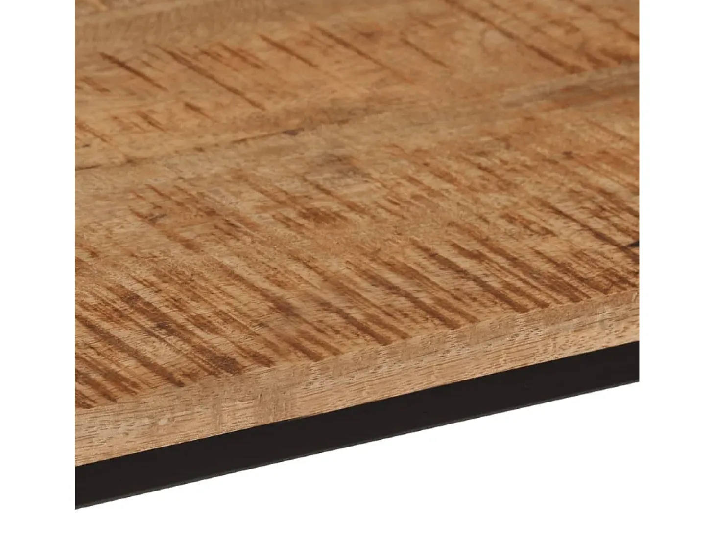 Mesa consola madera maciza de mango y hierro 80x30x74 cm