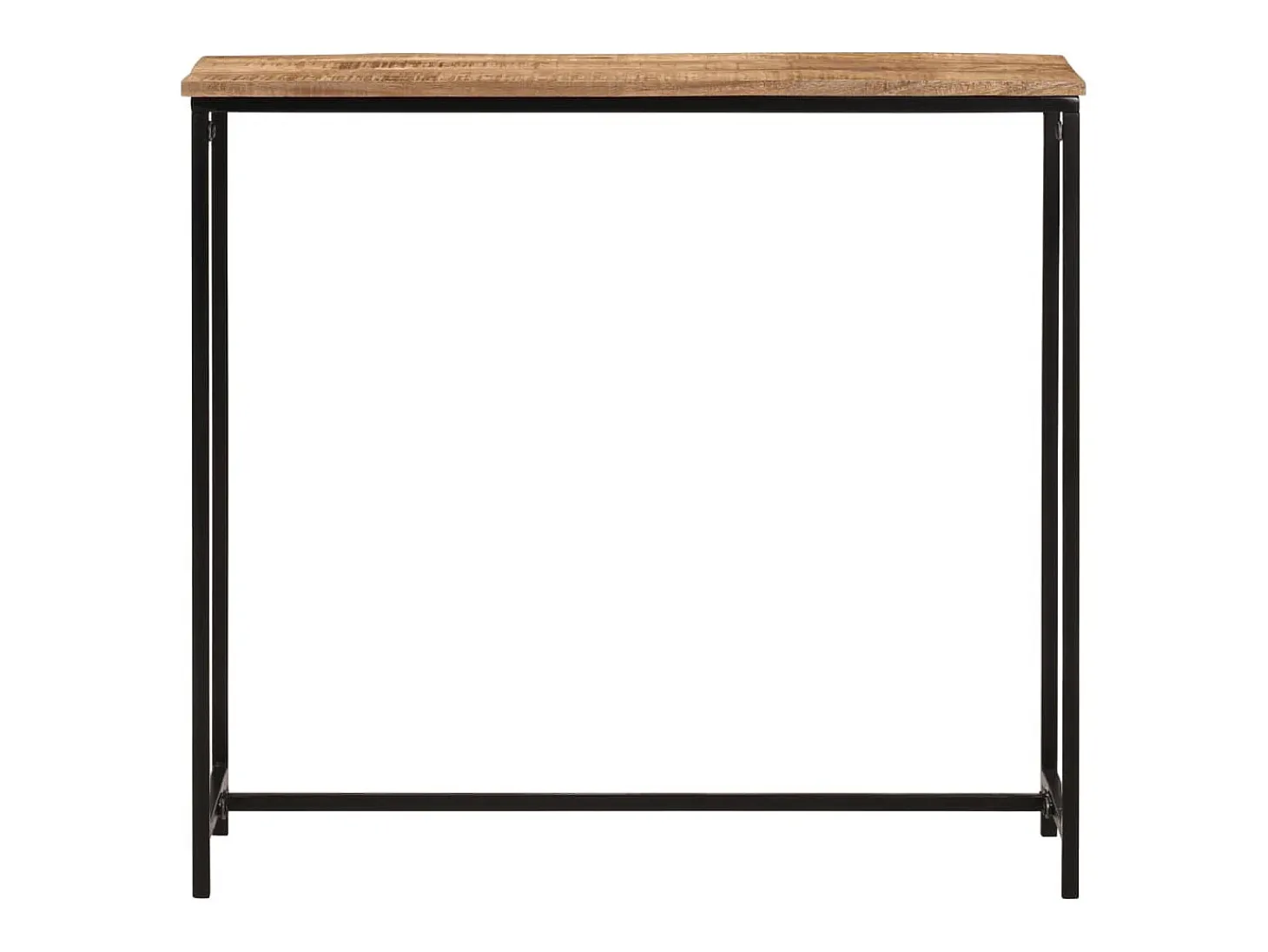 Mesa consola madera maciza de mango y hierro 80x30x74 cm