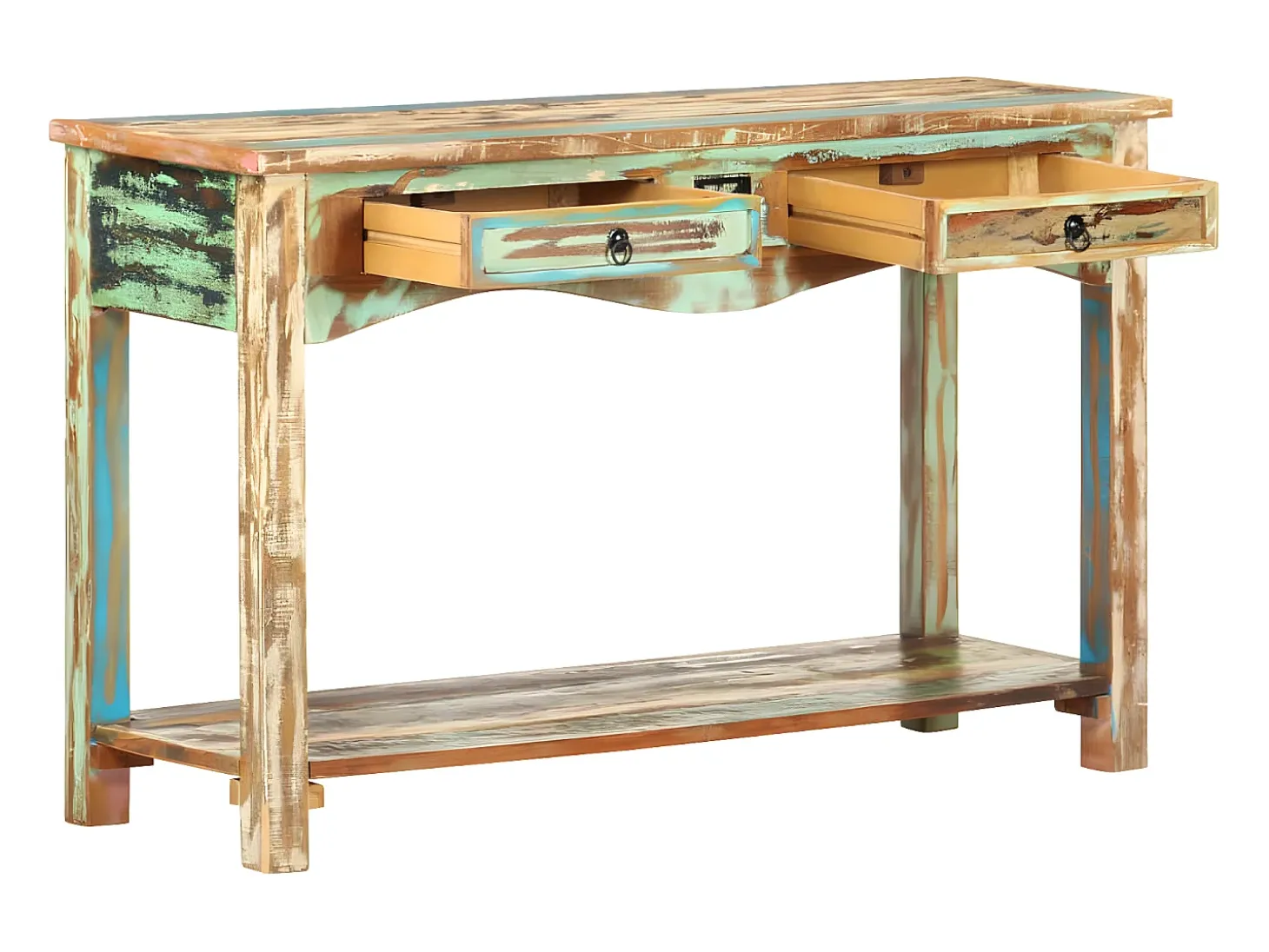 Mesa consola madera maciza reciclada 120x40x75 cm ES624100