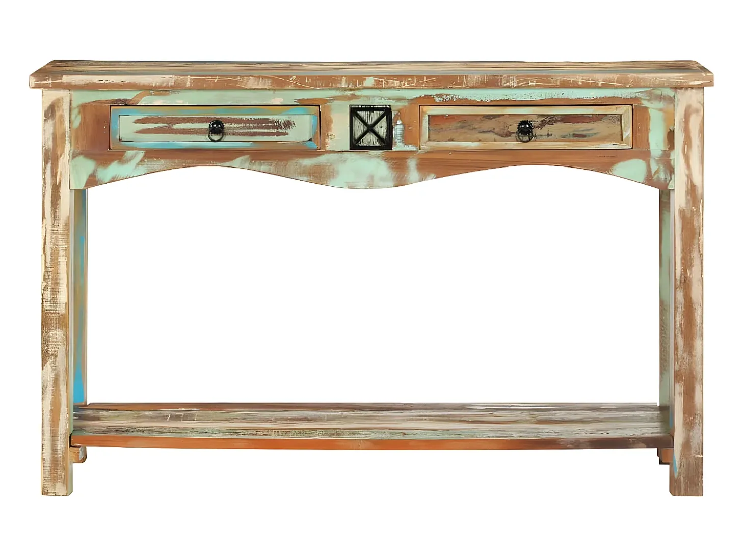 Mesa consola madera maciza reciclada 120x40x75 cm ES624100