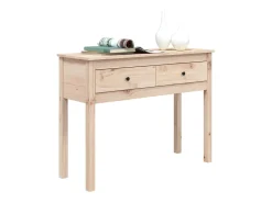 Mesa consola madera maciza de pino 100x35x75 cm ES578749