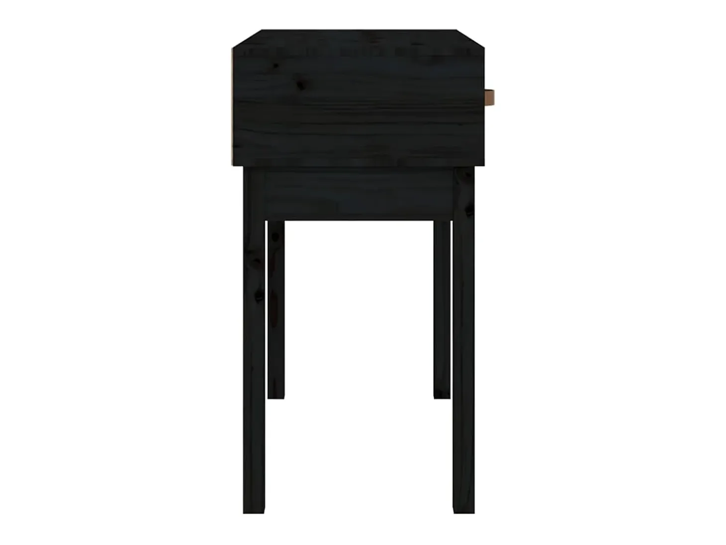 Mesa consola madera maciza de pino negro 76,5x40x75 cm