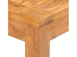 Mesa consola madera maciza de acacia acabado miel 110x40x76 cm