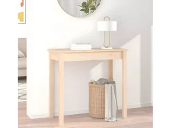Mesa consola madera maciza de pino 80x40x75 cm ES455054