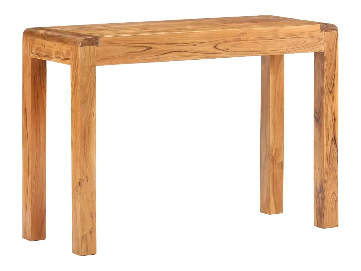 Mesa consola madera maciza de acacia acabado miel 110x40x76 cm